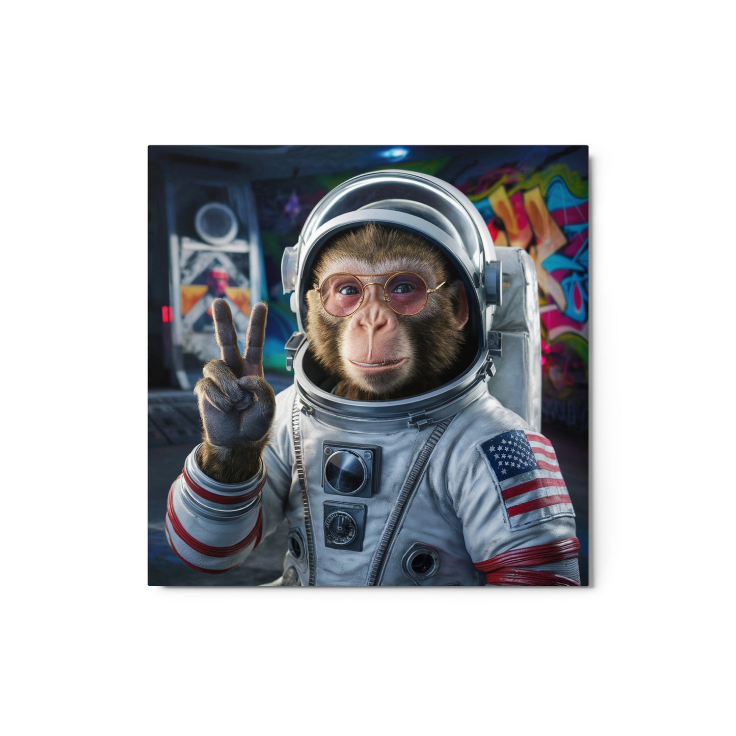 Peaceful Voyager: The Cool Monkey Astronaut