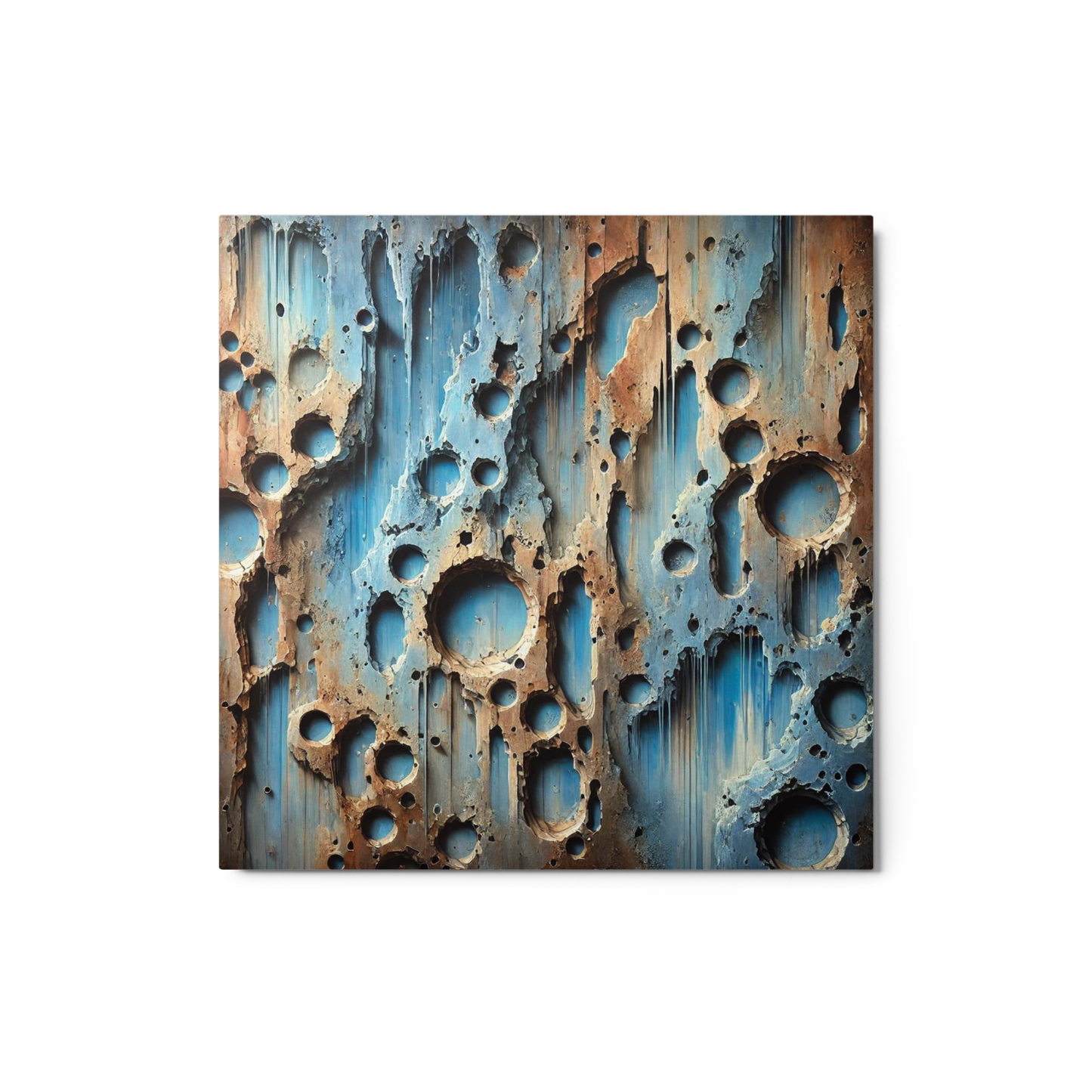 Depths of Reality - Blue and Brown Abstract Wall Art