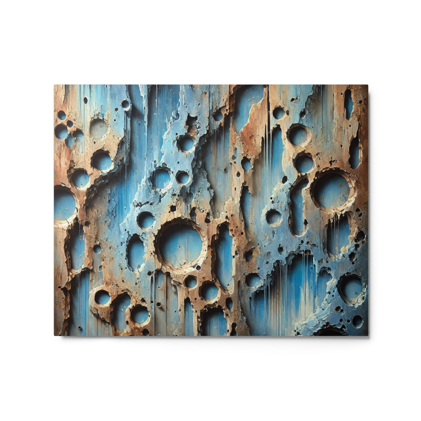 Depths of Reality - Blue and Brown Abstract Wall Art