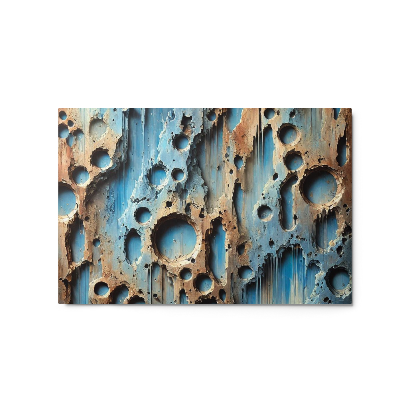 Depths of Reality - Blue and Brown Abstract Wall Art