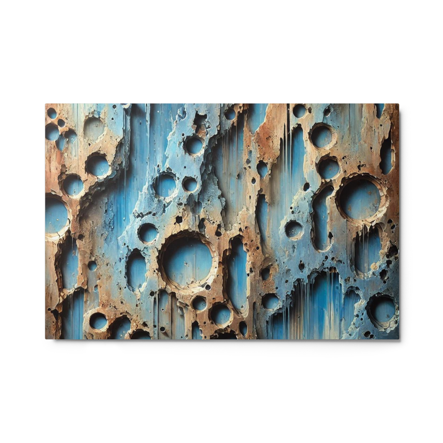 Depths of Reality - Blue and Brown Abstract Wall Art