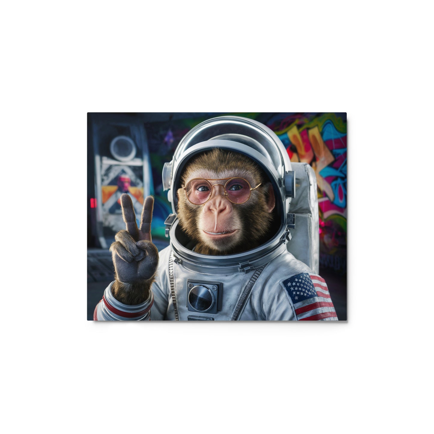 Peaceful Voyager: The Cool Monkey Astronaut